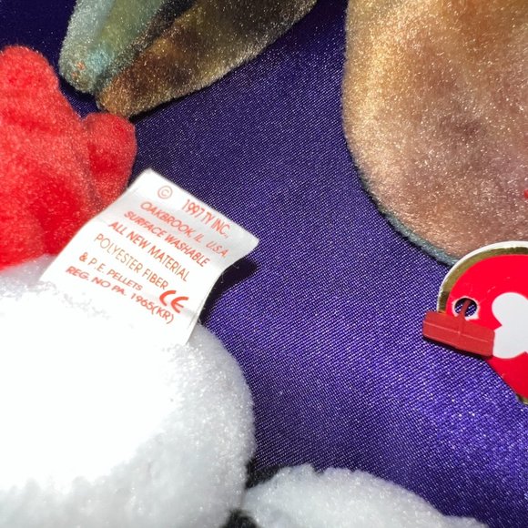 NWT & VTG📌 Ty Beanie Baby 1996  Claude the Crab &  Puffer the Penguin 1997 - Picture 12 of 16